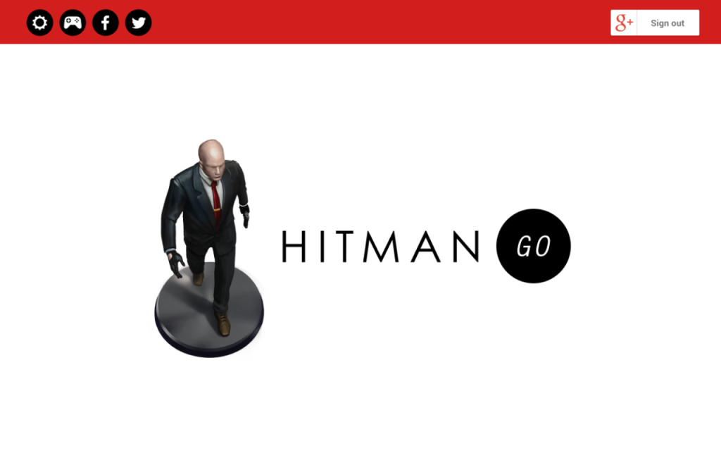 Hitman GO Úvodní obrazovka